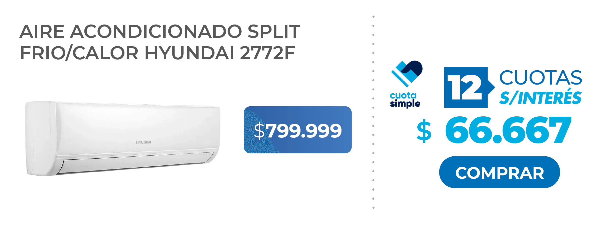 Aire Acondicionado Hyundai 2772F